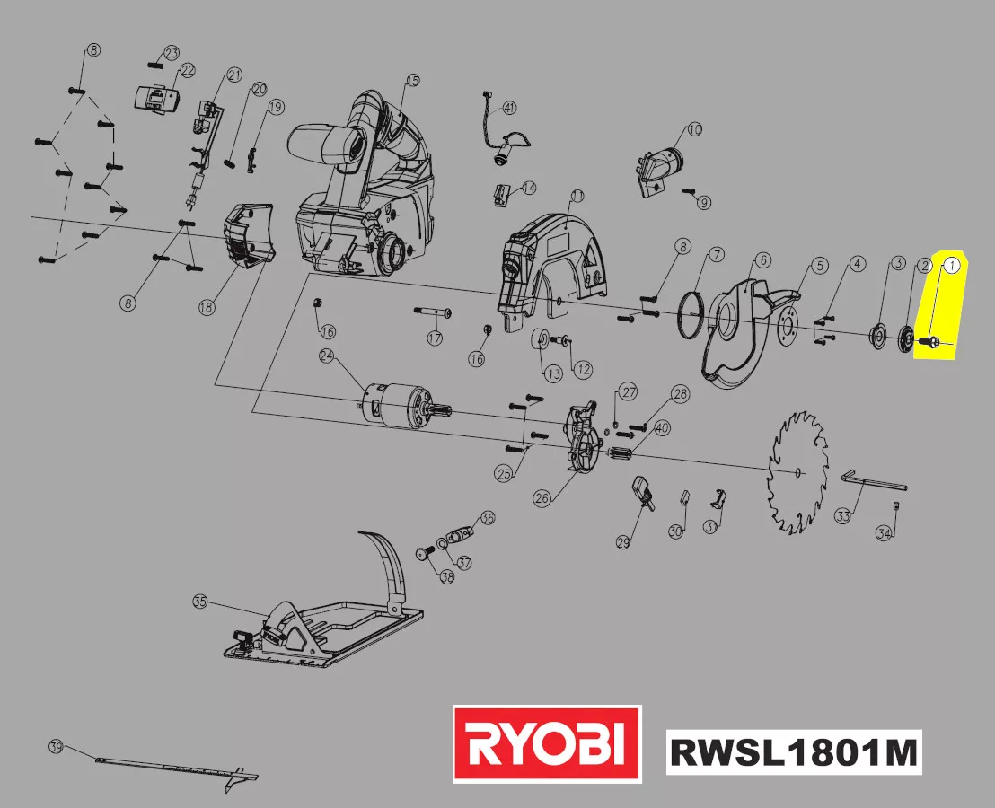 vis fixation lame réf. 5131030406 Ryobi